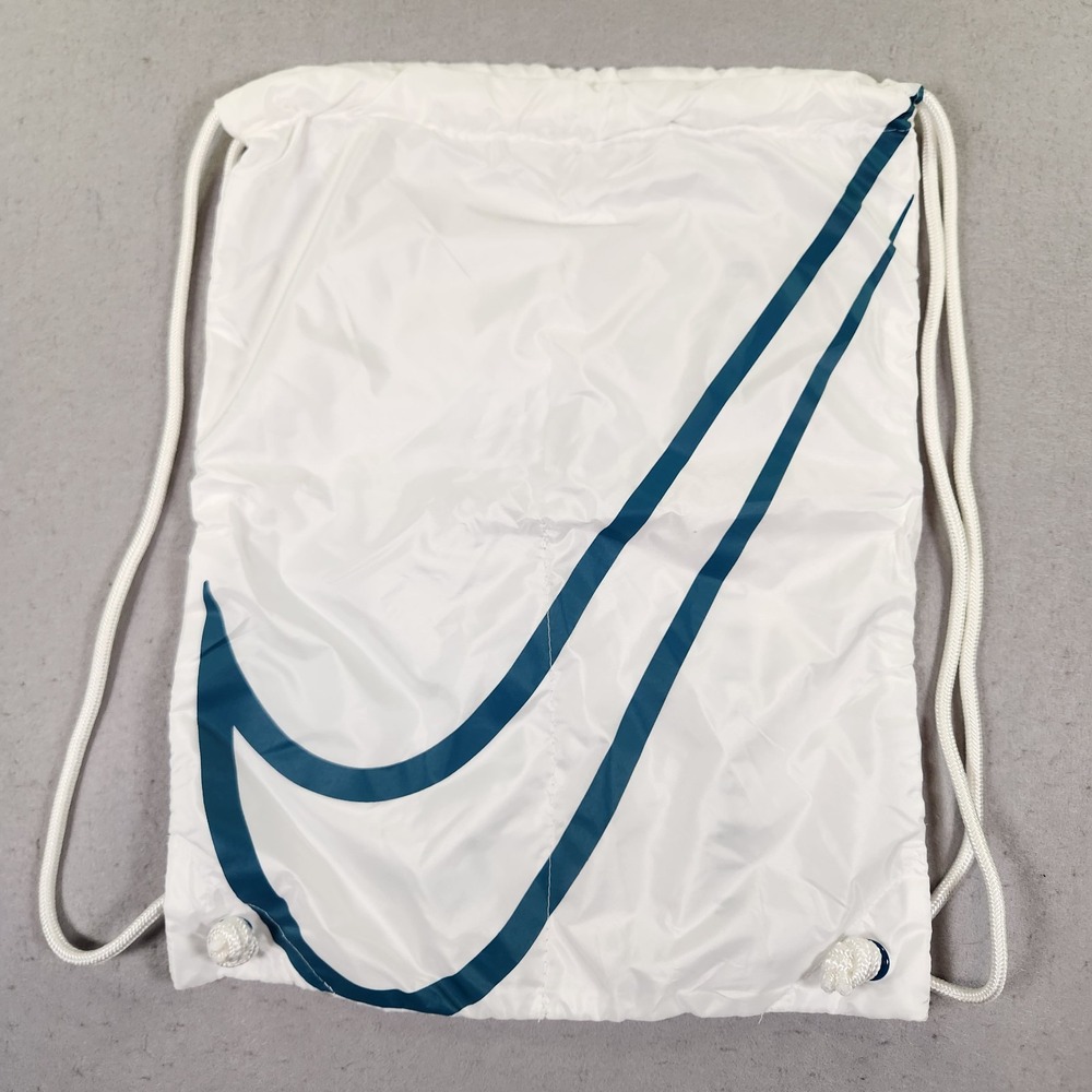 White Nike Track & Field Spike Shoe Bag Carry Tote Drawstring